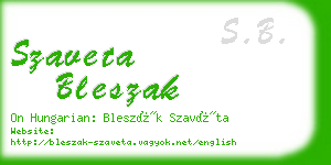 szaveta bleszak business card
